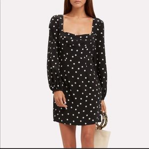 Intermix black april polka dot sz 0 nwt